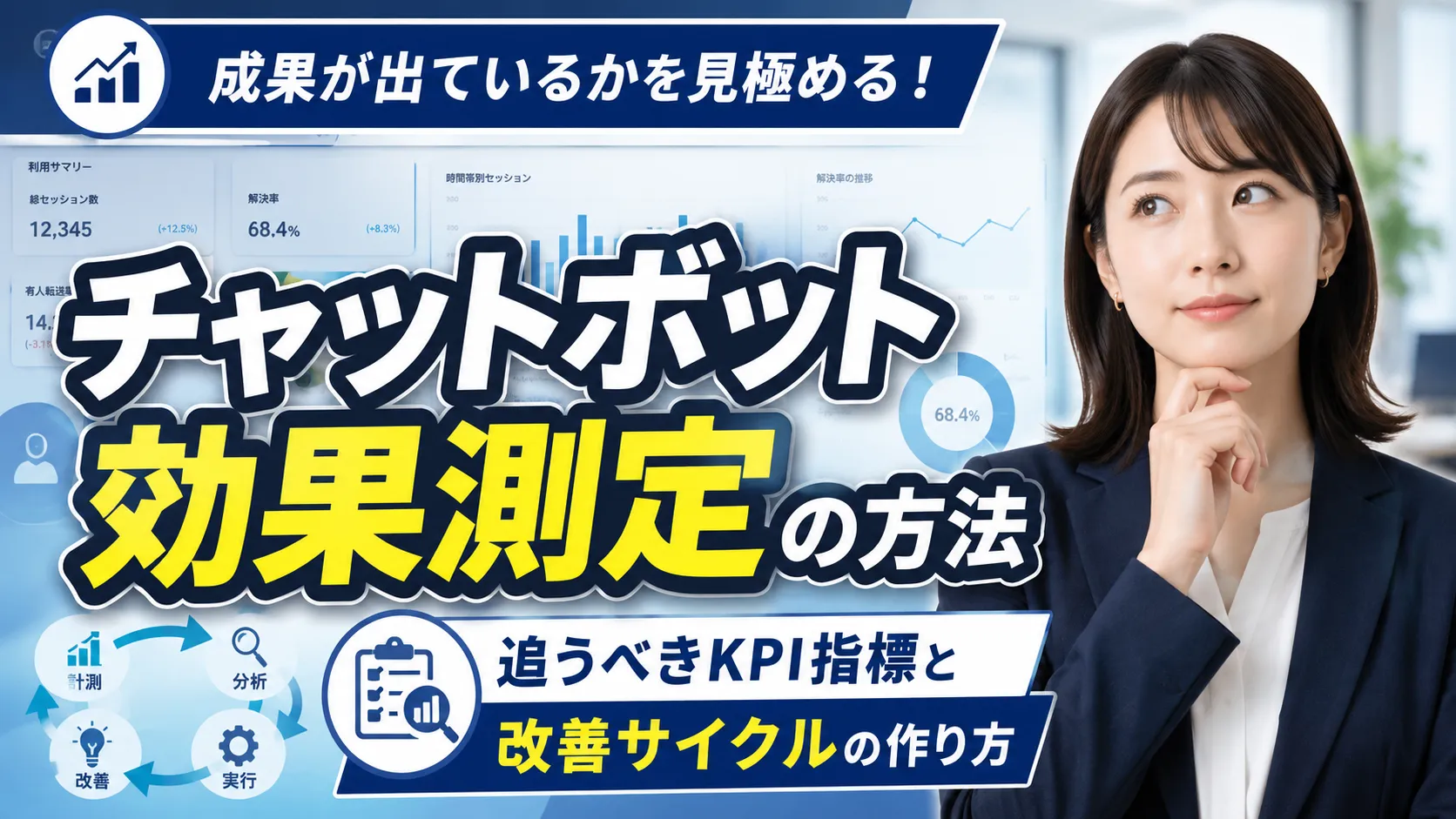 チャットボット効果測定の方法｜追うべきKPI指標と改善サイクルの作り方